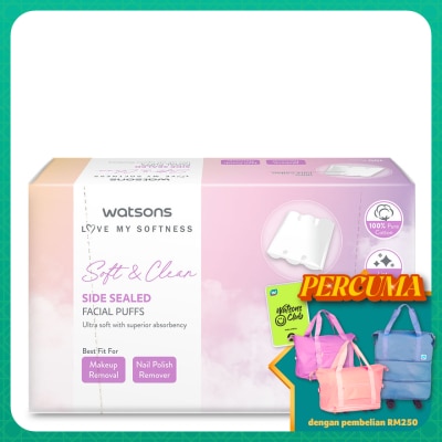 WATSONS - Side Sealed Facial Cotton Puff 100's