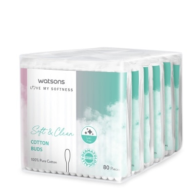 WATSONS Cotton Buds Zip Lock 80's x 6