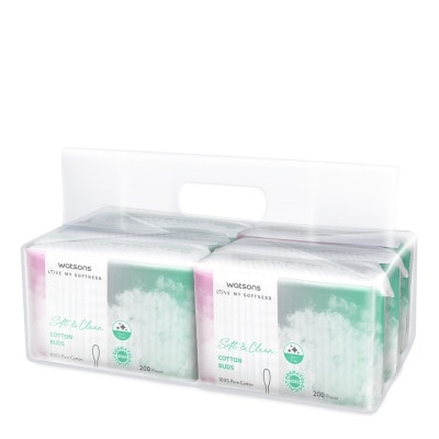 WATSONS Soft and Clean Cotton Bud 200's x 6