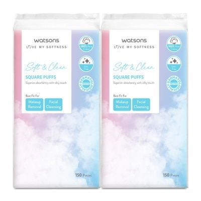 WATSONS Facial Cotton 150's x 2