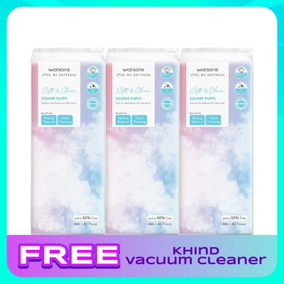 WATSONS Facial Cotton 160's+80PCx3