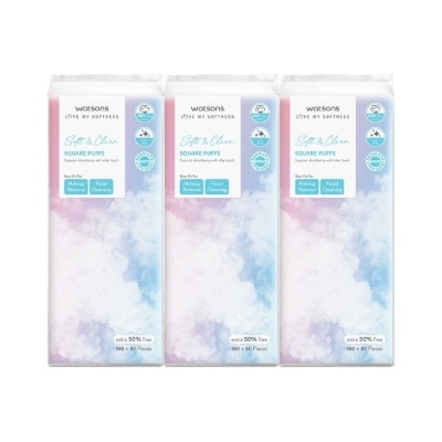 WATSONS Facial Cotton 160's+80PCx3