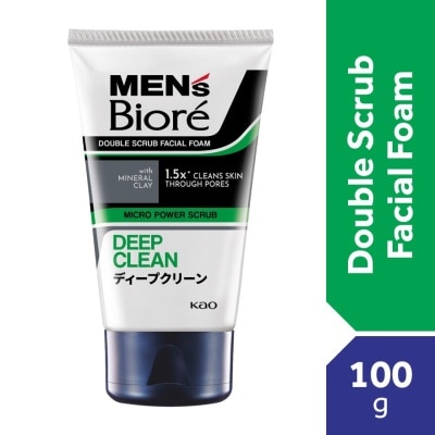 MEN'S BIORE Men'S  Double Scrub Deep Clean 100g Face Wash