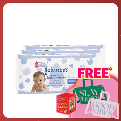JOHNSON'S Baby Fragrance Free Cloth Wipe 3 x 20's