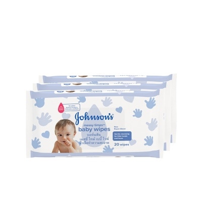 JOHNSON'S Baby Fragrance Free Cloth Wipe 3 x 20's