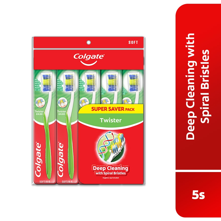 Colgate Twister Toothbrush Valuepack (Soft) 5s image