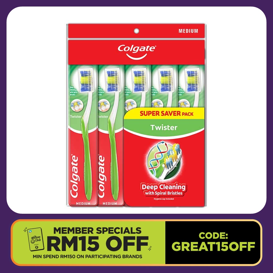 Twister Toothbrush Valuepack (Medium) 5s