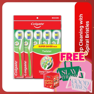 COLGATE Colgate Twister Toothbrush Valuepack (Medium) 5s