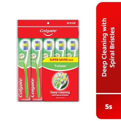 COLGATE Colgate Twister Toothbrush Valuepack (Medium) 5s