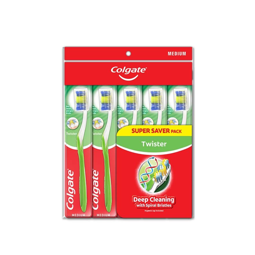 Colgate Twister Toothbrush Valuepack (Medium) 5s image