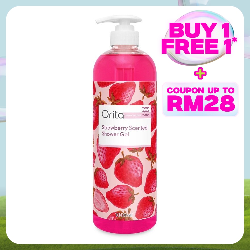 Strawberry Scented Shower Gel 1L