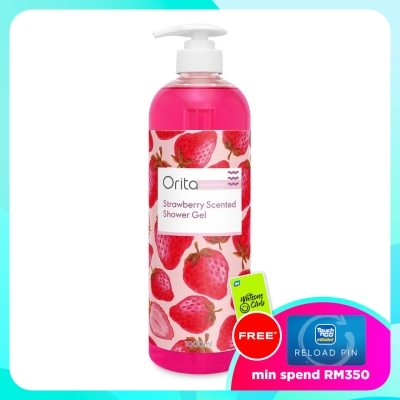 ORITA Strawberry Scented Shower Gel 1L image