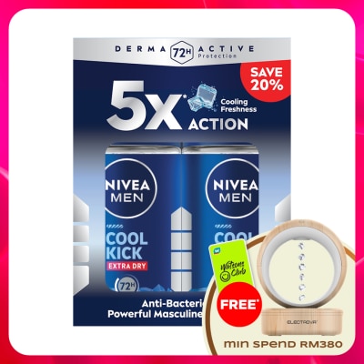 NIVEA FOR MEN - Deodorant Cool Kick Roll On 2x50ml