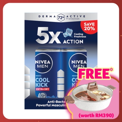 NIVEA FOR MEN Deodorant Cool Kick Roll On 2x50ml