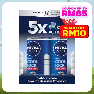 NIVEA FOR MEN Deodorant Cool Kick Roll On 2x50ml