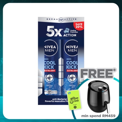 NIVEA FOR MEN Deodorant Cool Kick Spray Twin Pack 2x150ml
