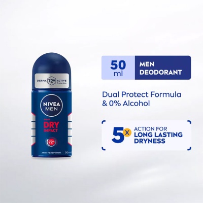 NIVEA FOR MEN - Deodorant Dry Roll On 50ml