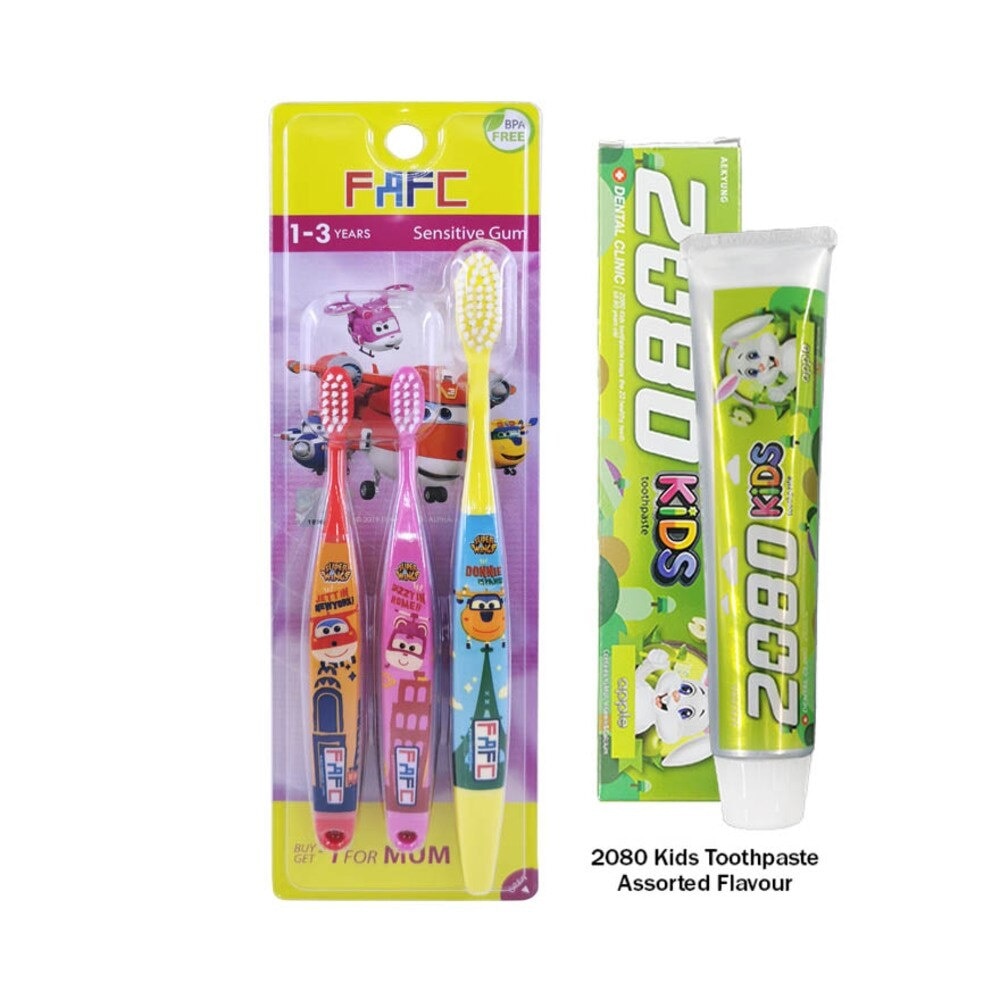 SW Kids Toothbrush Age 1-3 & 1 Assorted Toothpaste