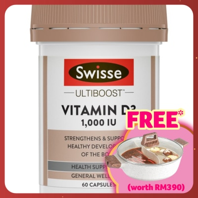 SWISSE Ultiboost Vitamin D3 1000IU 60s