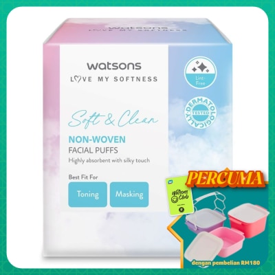 WATSONS - Premium Non Woven Facial Puffs 180's