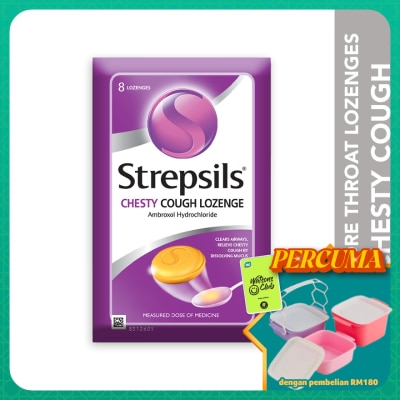 STREPSILS - Sore Throat Lozenges Chesty Cough 8s