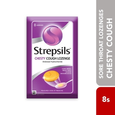 STREPSILS Sore Throat Lozenges Chesty Cough 8s