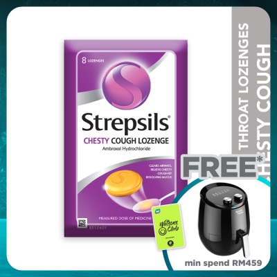 STREPSILS Sore Throat Lozenges Chesty Cough 8s