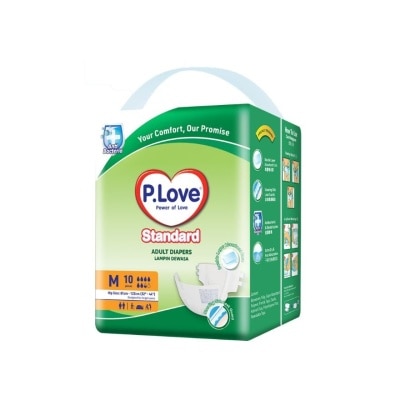 P.LOVE Standard Adult Diapers Tape M 10S X 6 Packs