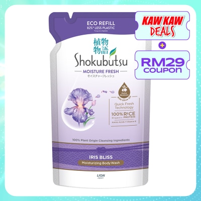SHOKUBUTSU Body Shower Foam Iris 500g Refill