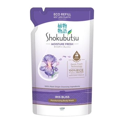 SHOKUBUTSU Body Shower Foam Iris 500g Refill