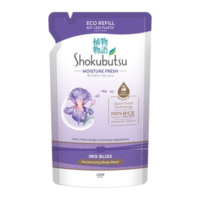 SHOKUBUTSU Body Shower Foam Iris 500g Refill