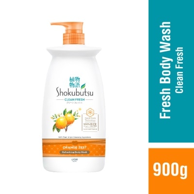 SHOKUBUTSU Body Shower Foam Orange Zest 900g