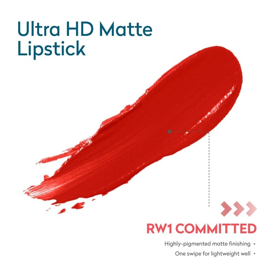 Ultra HD Matte Lipstick Committed RW1 3.5g