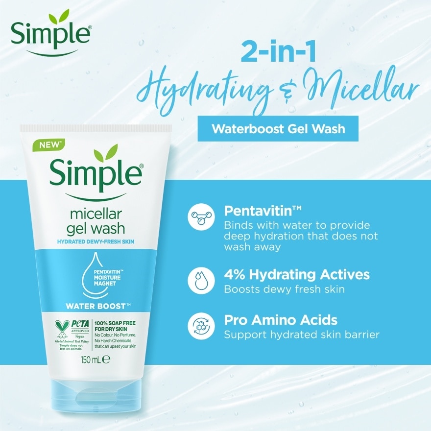 Water Boost Micellar Facial Gel Wash Twin Pack