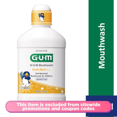 GUM Mouthwash Fruit Mint Flavor for Children 250ml