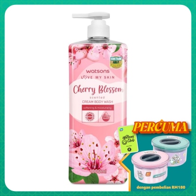 WATSONS Cherry Blossom Scented Cream Body Wash 1L
