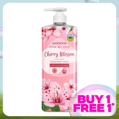 WATSONS Cherry Blossom Scented Cream Body Wash 1L