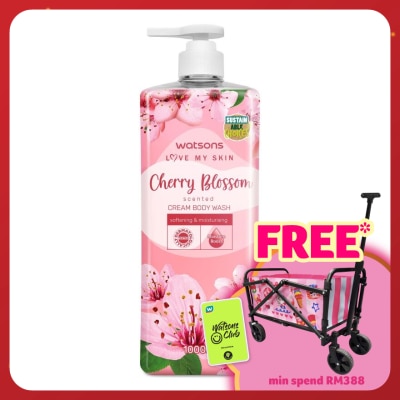 WATSONS Cherry Blossom Scented Cream Body Wash 1L