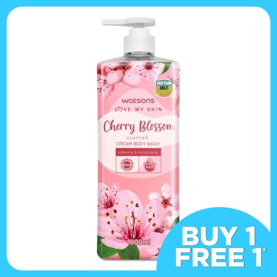 WATSONS Cherry Blossom Scented Cream Body Wash 1L