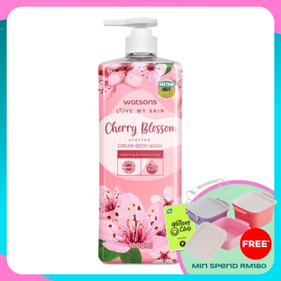 WATSONS Cherry Blossom Scented Cream Body Wash 1L