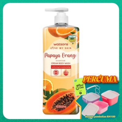 WATSONS - Papaya Orange Scented Cream Body Wash 1L