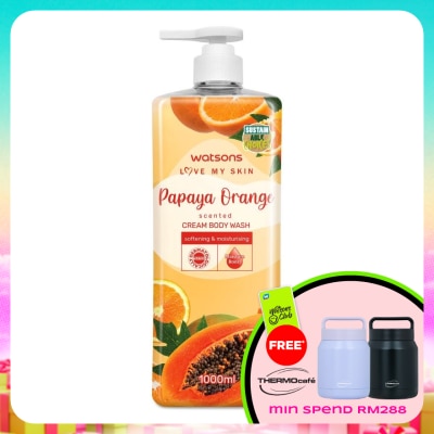 WATSONS - Papaya Orange Scented Cream Body Wash 1L