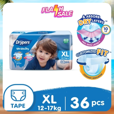 DRYPERS - Wee Wee Dry Jumbo Tape XL 36s