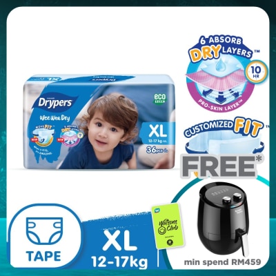 DRYPERS Wee Wee Dry Jumbo Tape XL 36s