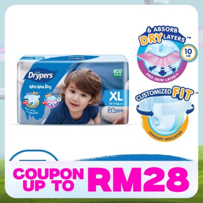 DRYPERS Wee Wee Dry Jumbo Tape XL 36s