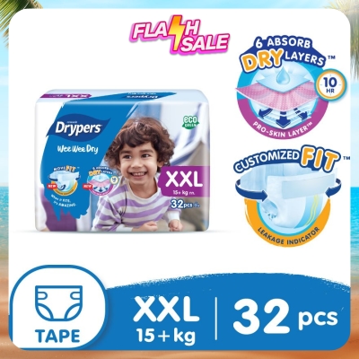 DRYPERS - Wee Wee Dry Jumbo Tape XXL 32s