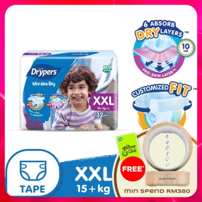 DRYPERS - Wee Wee Dry Jumbo Tape XXL 32s