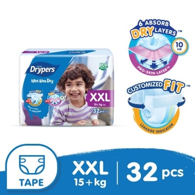 DRYPERS Wee Wee Dry Jumbo Tape XXL 32s