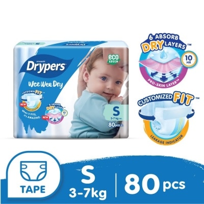 DRYPERS Wee Wee Dry Megapack S 80s