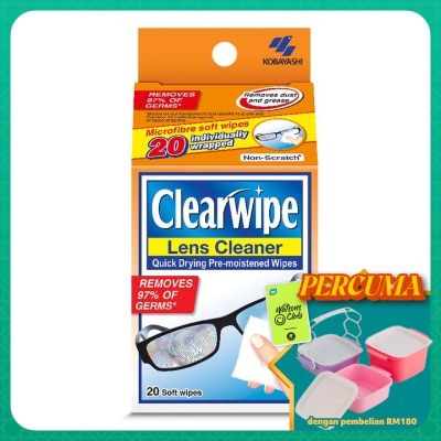 CLEARWIPES - Quick Drying Pre-Moistened Wipes 20s